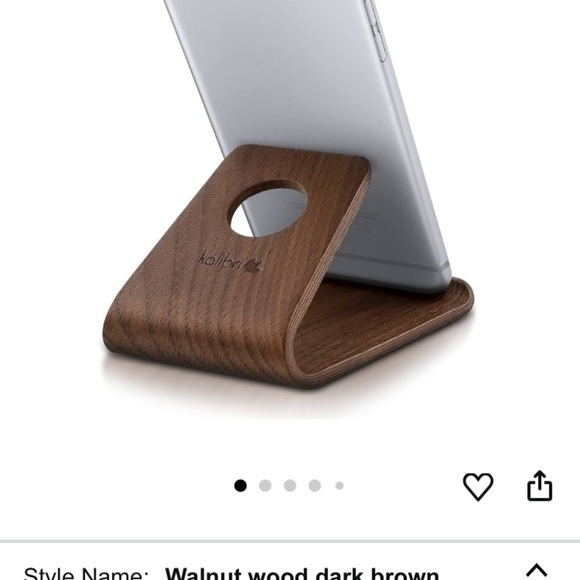 Tablet / phone Stand walnut wooden Brown - Picture 10 of 15
